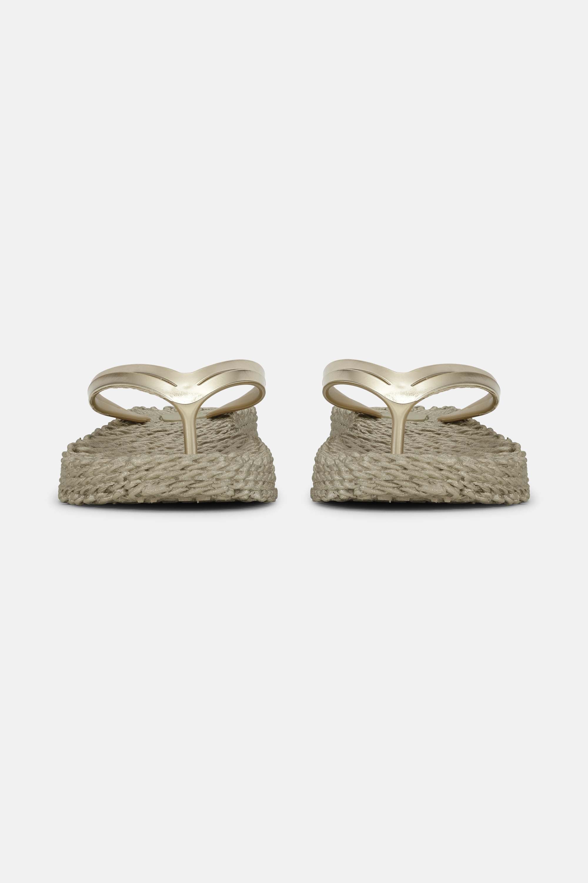 Platform Klipklapper Metallic - Platin